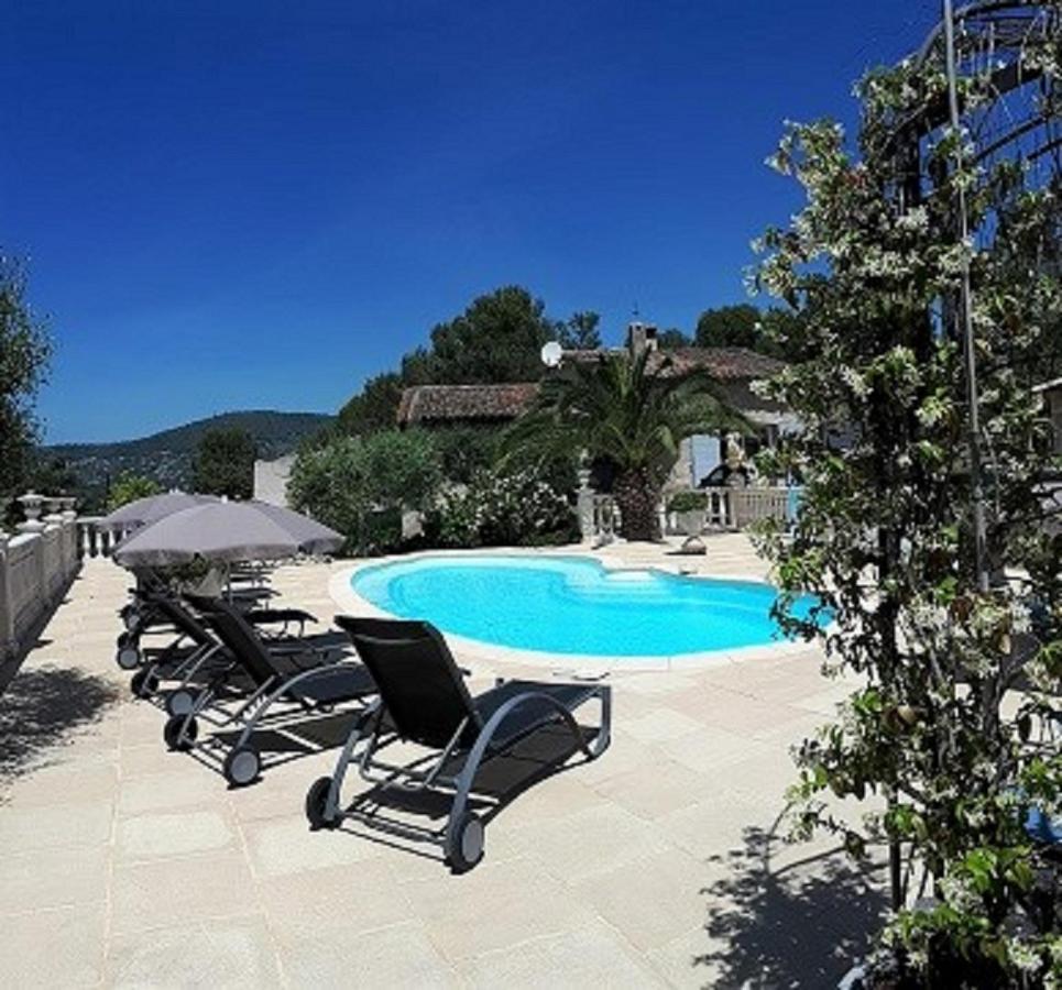 Gite Les Pins Climatise Piscine Chauffee Jardin Peymeinade Esterno foto